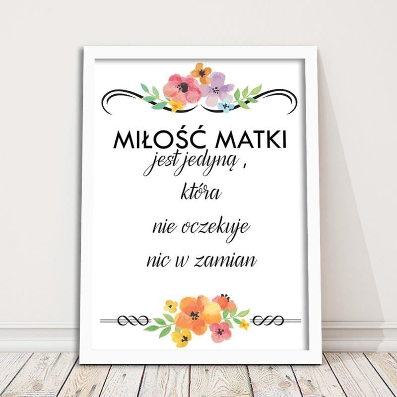 Glezna baltā rāmī - Mother's love is the only one  Home Trends DECO