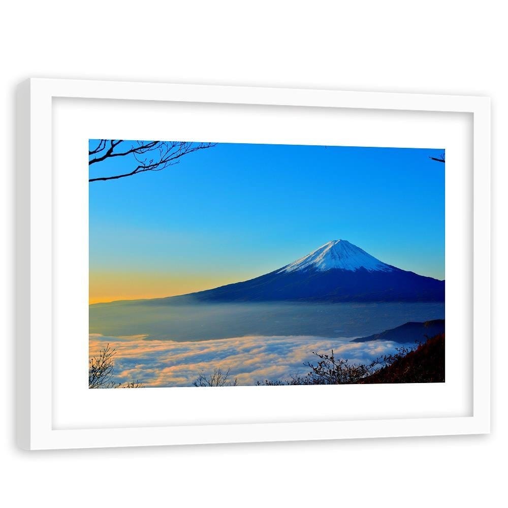 Glezna baltā rāmī - Mount Fuji 3  Home Trends DECO