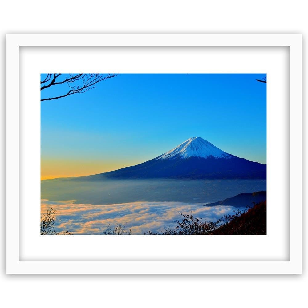 Glezna baltā rāmī - Mount Fuji 3  Home Trends DECO
