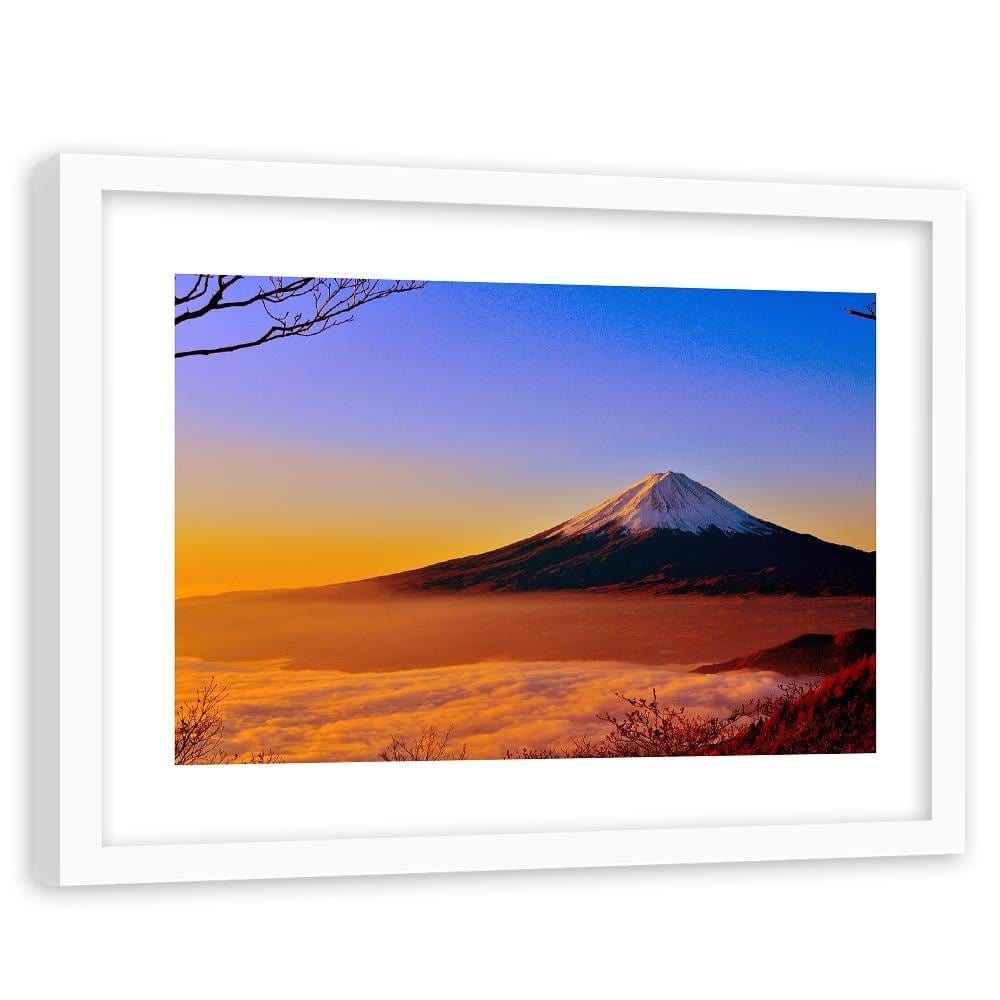 Glezna baltā rāmī - Mount Fuji 4  Home Trends DECO
