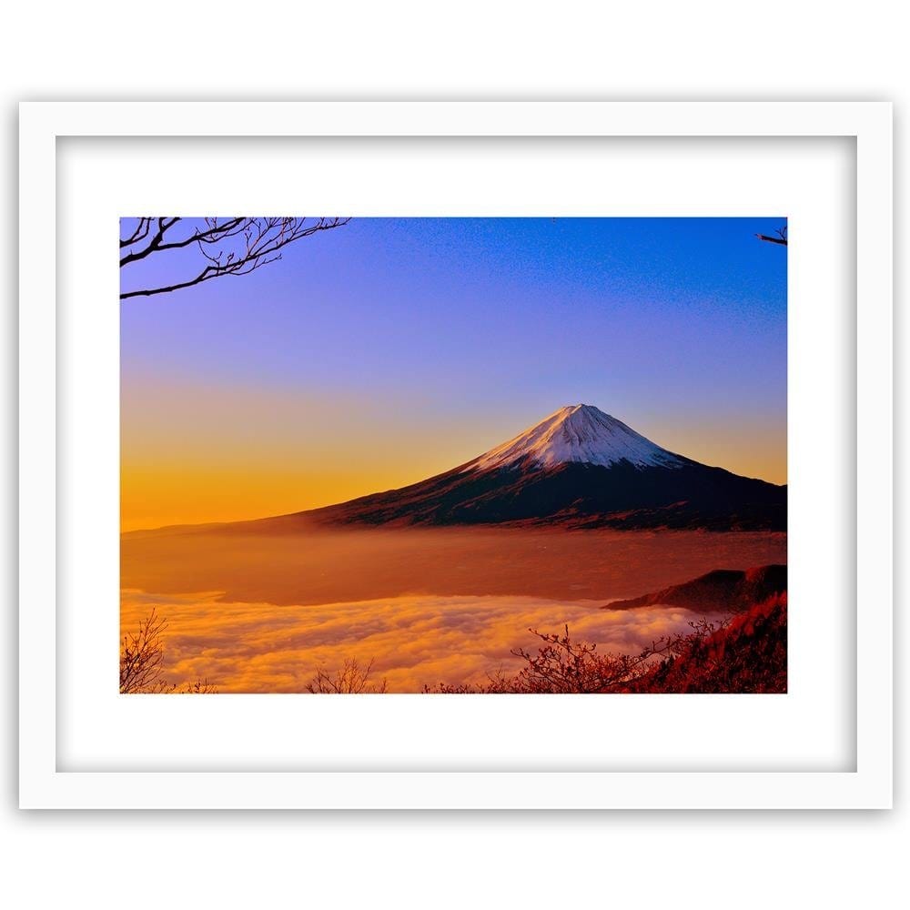 Glezna baltā rāmī - Mount Fuji 4  Home Trends DECO