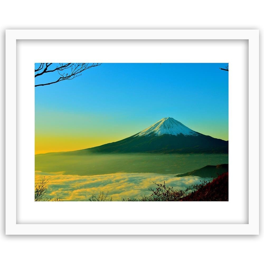 Glezna baltā rāmī - Mount Fuji  Home Trends DECO