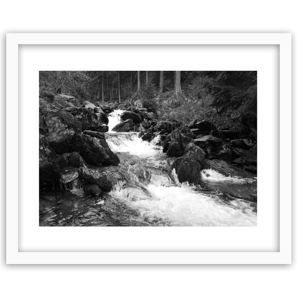 Glezna baltā rāmī - Mountain Stream 2  Home Trends DECO