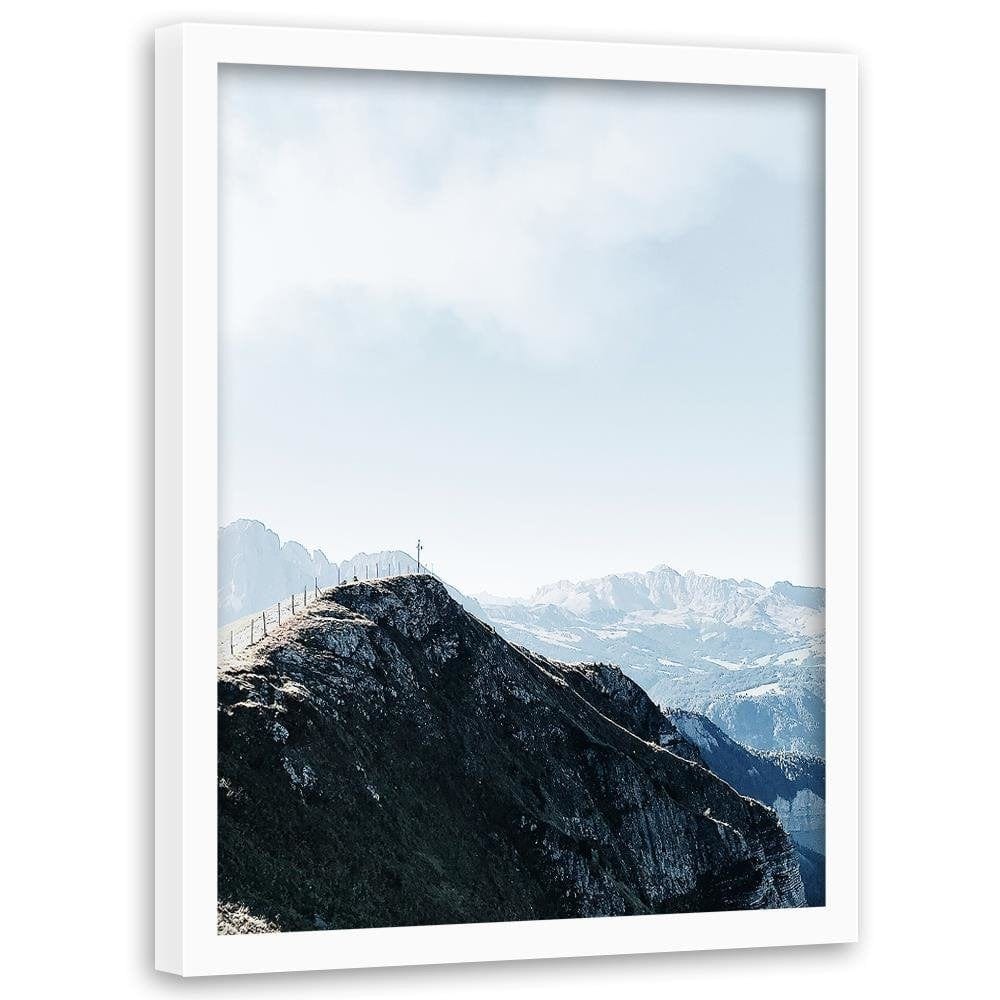 Glezna baltā rāmī - Mountain Trail  Home Trends DECO