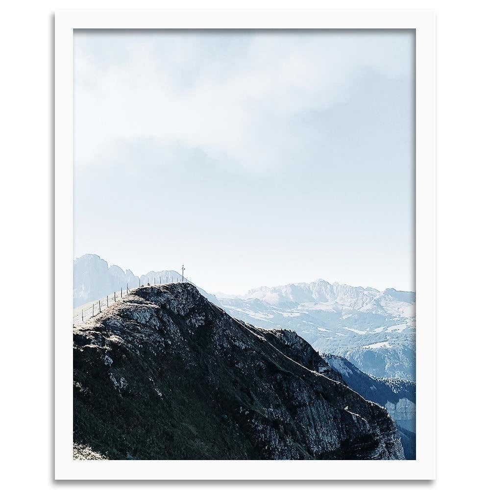 Glezna baltā rāmī - Mountain Trail  Home Trends DECO