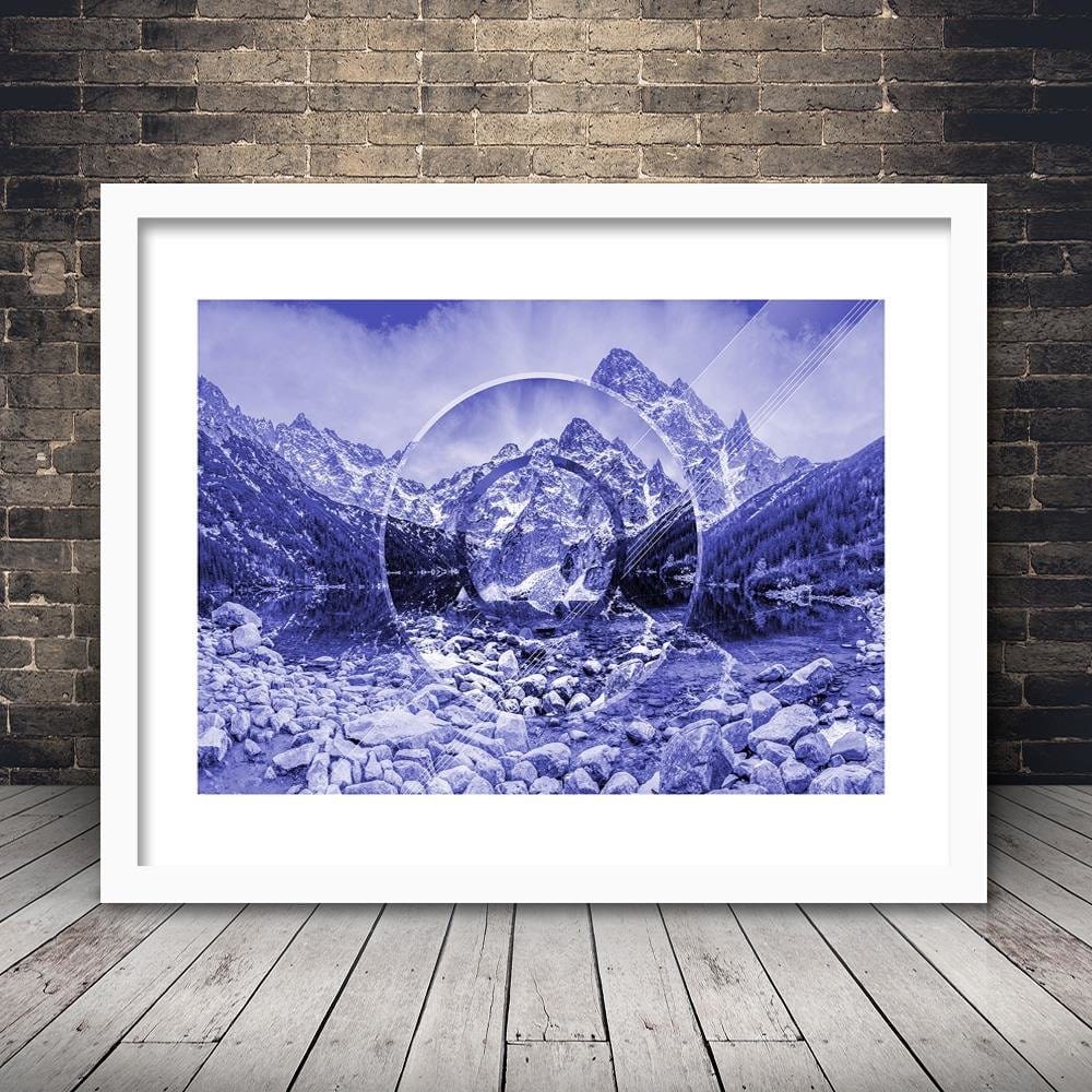 Glezna baltā rāmī - Mountains And Stones 2  Home Trends DECO