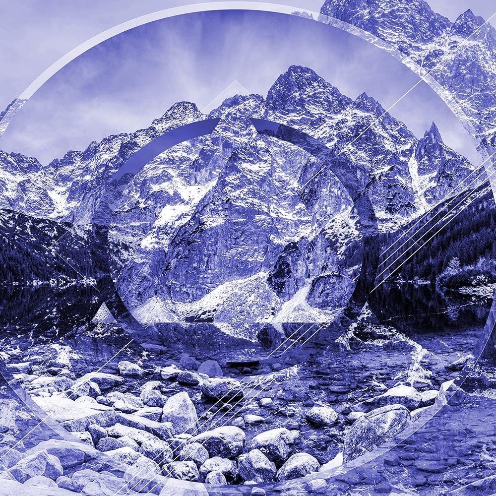 Glezna baltā rāmī - Mountains And Stones 2  Home Trends DECO