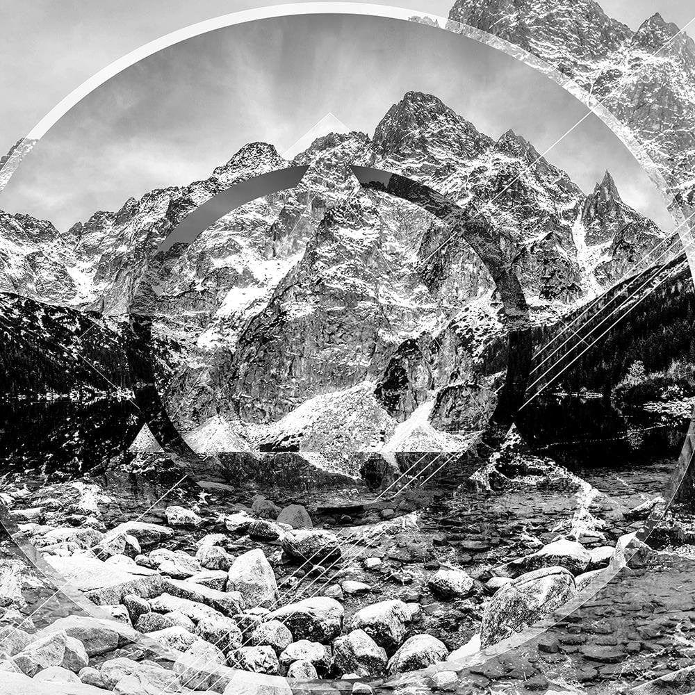 Glezna baltā rāmī - Mountains And Stones 3  Home Trends DECO