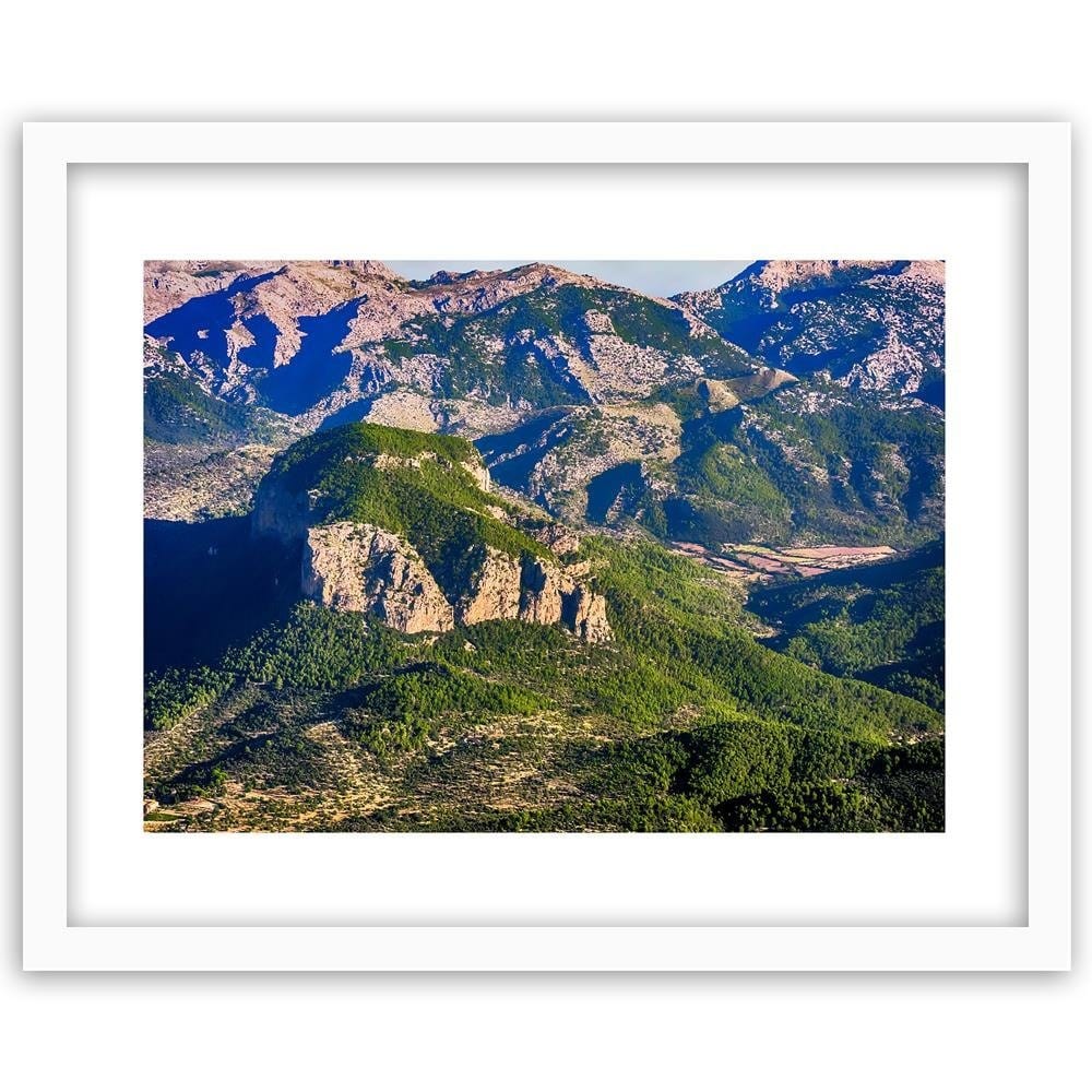 Glezna baltā rāmī - Mountains Covered With Trees  Home Trends DECO