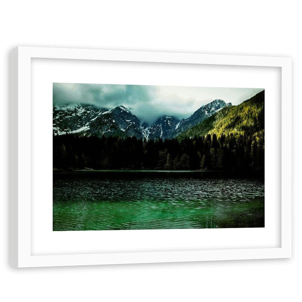 Glezna baltā rāmī - Mountains In The Clouds  Home Trends DECO