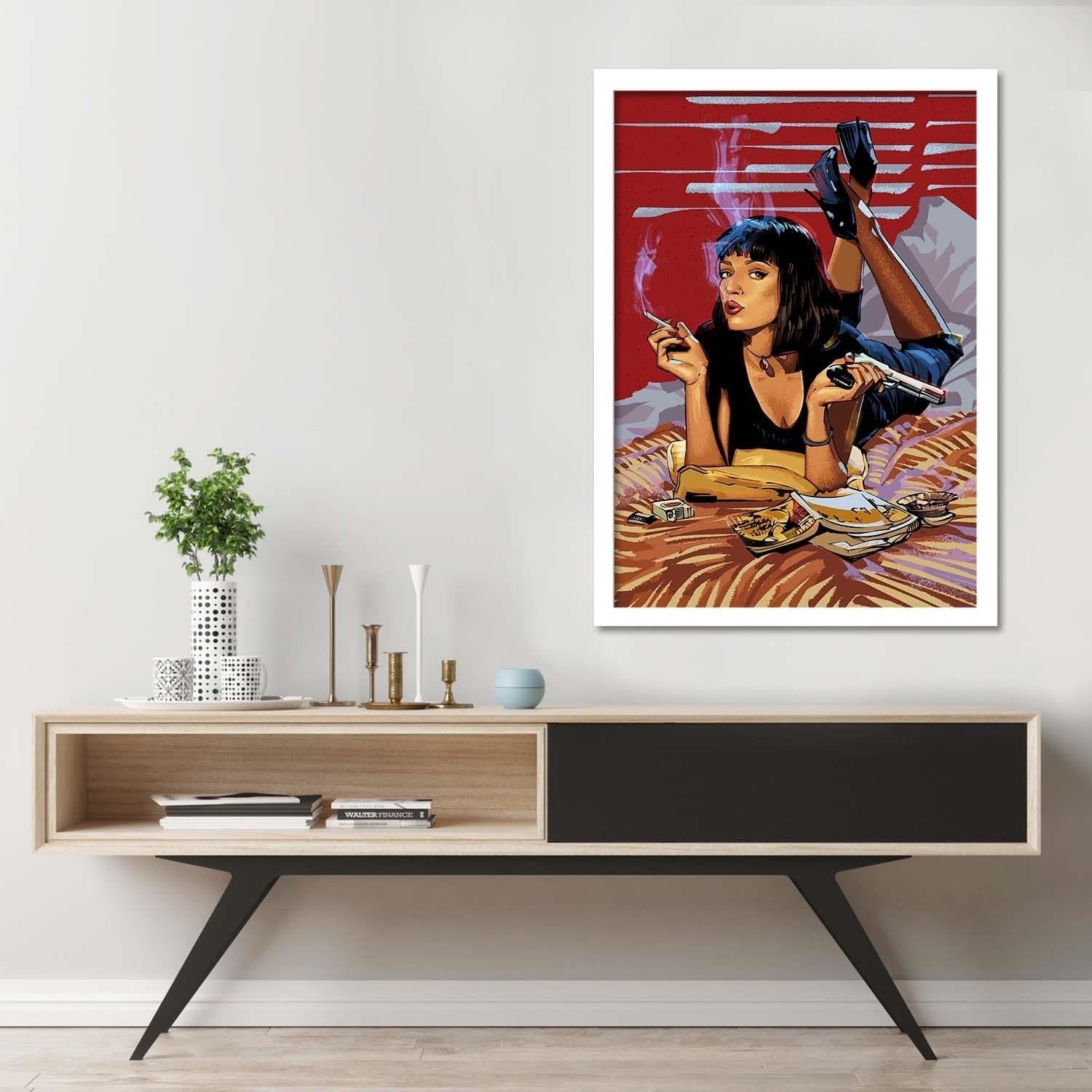 Glezna baltā rāmī - Movie Morife Red  Home Trends DECO