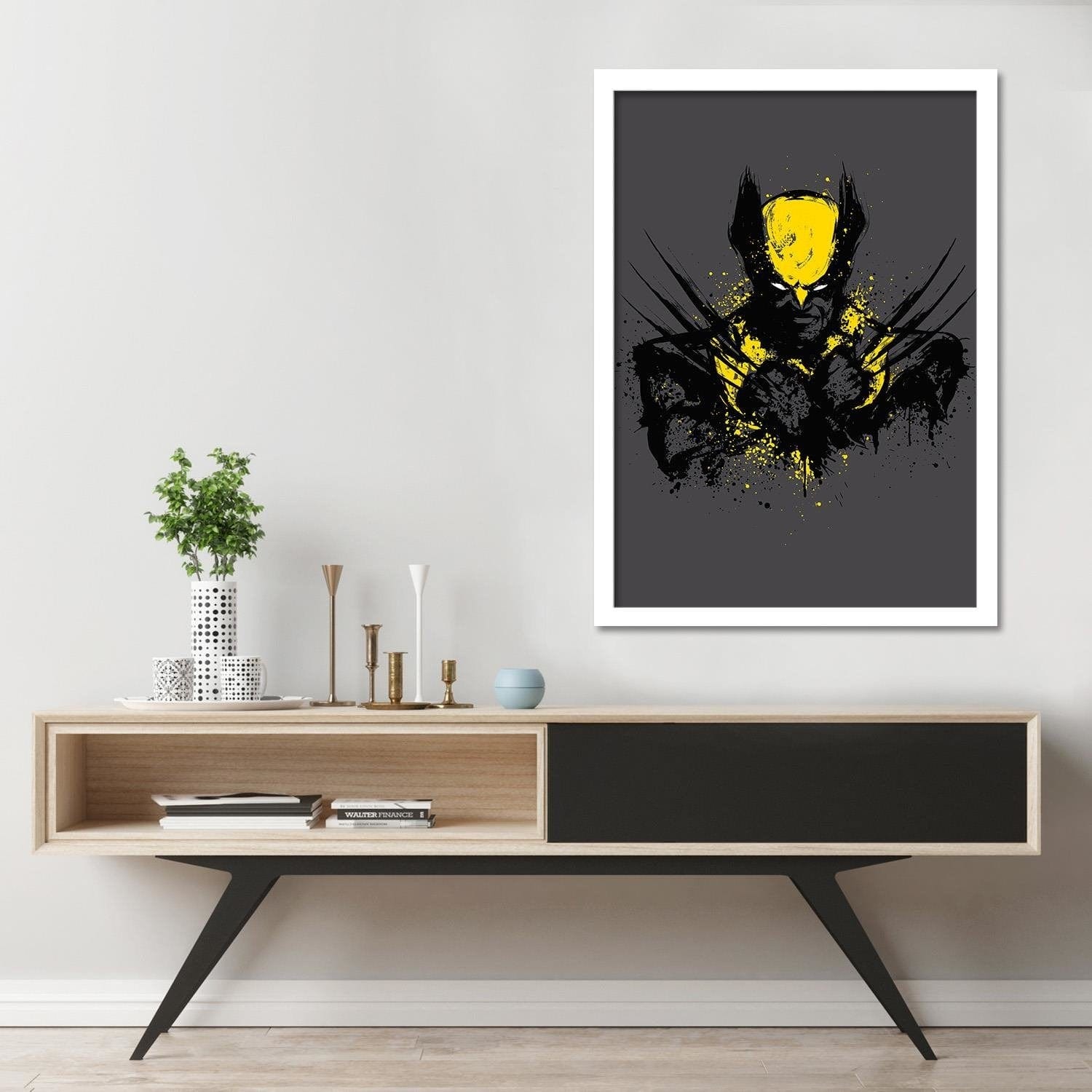 Glezna baltā rāmī - Mutant Rage Yellow  Home Trends DECO