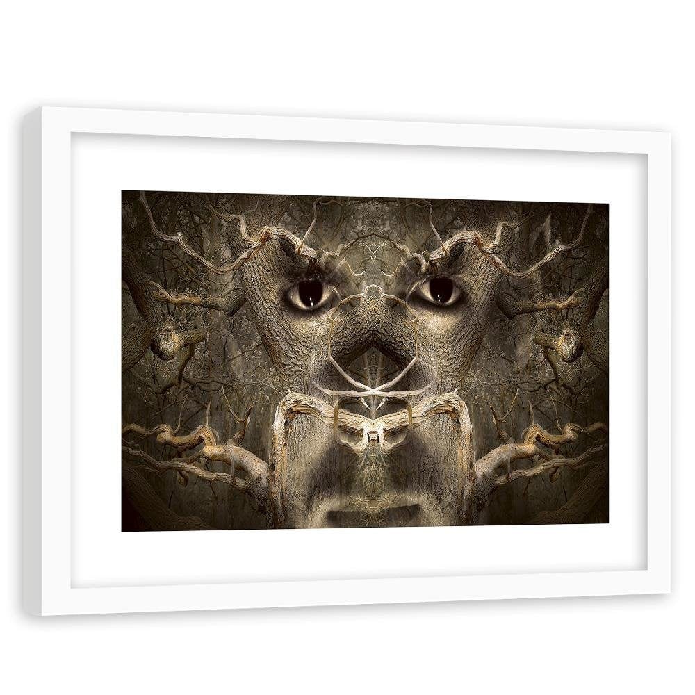 Glezna baltā rāmī - Mysterious Eyes Fantasy  Home Trends DECO