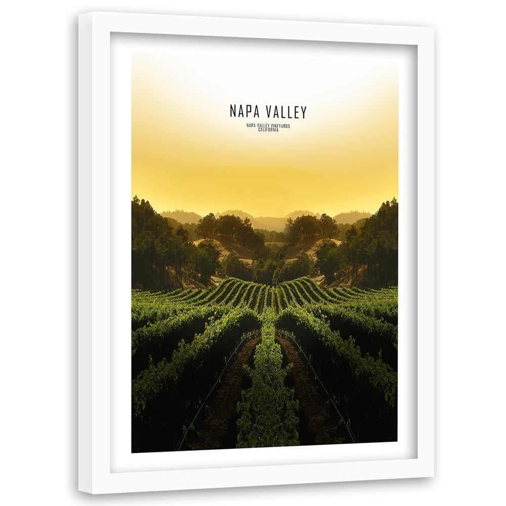 Glezna baltā rāmī - Napa Valley  Home Trends DECO