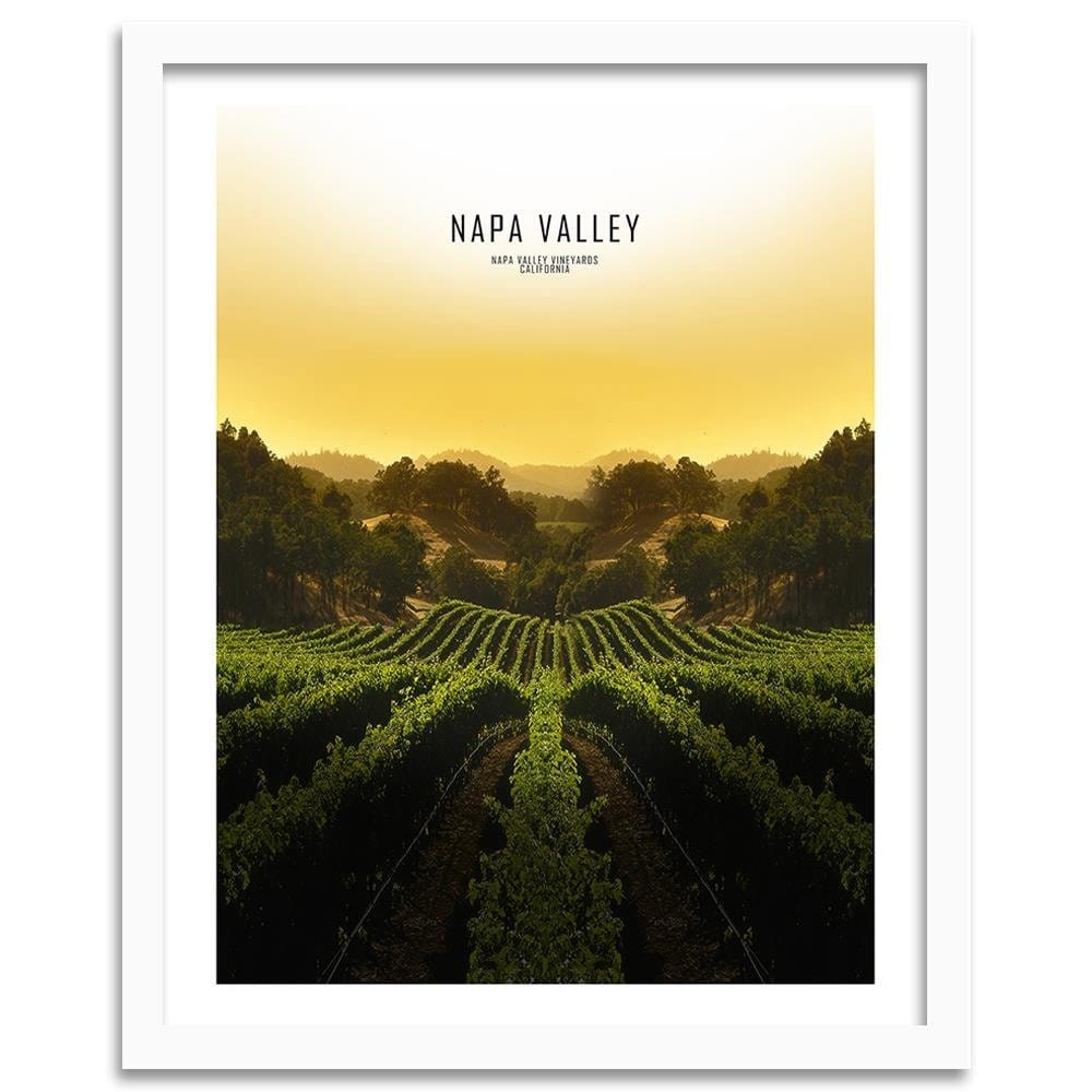 Glezna baltā rāmī - Napa Valley  Home Trends DECO