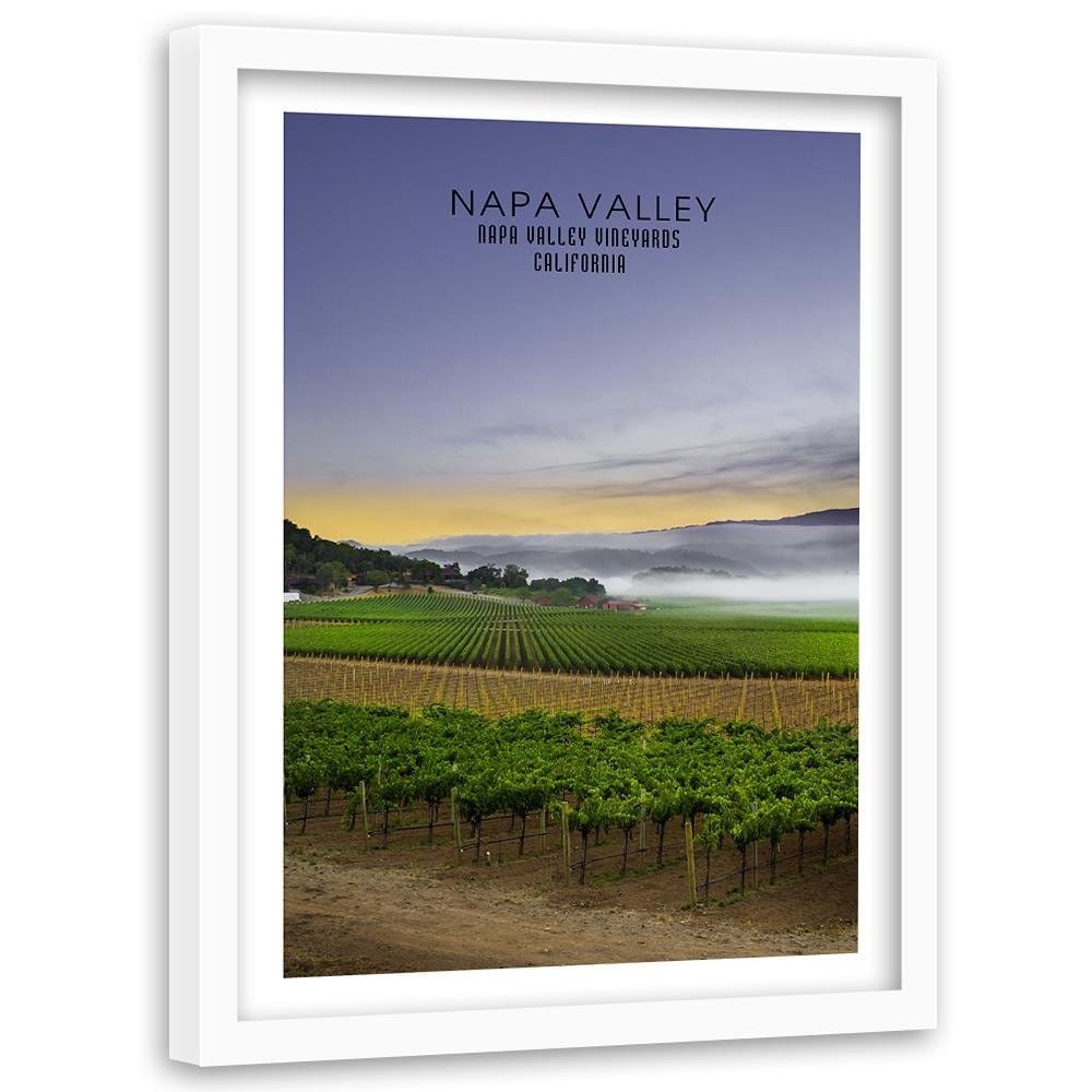 Glezna baltā rāmī - Napa Valley  Home Trends DECO