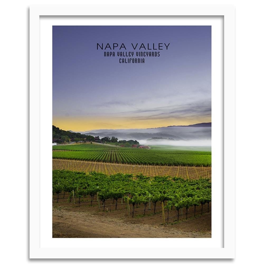 Glezna baltā rāmī - Napa Valley  Home Trends DECO