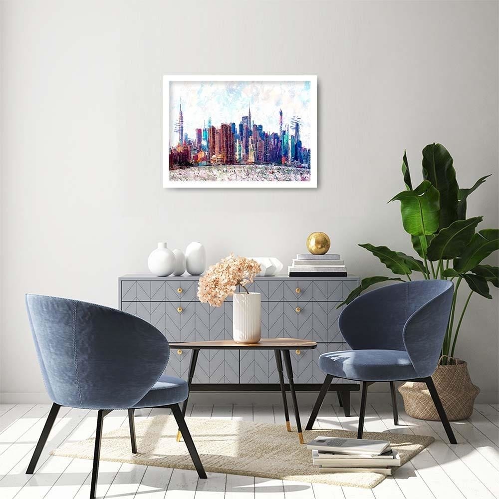 Glezna baltā rāmī - New York City 2  Home Trends DECO