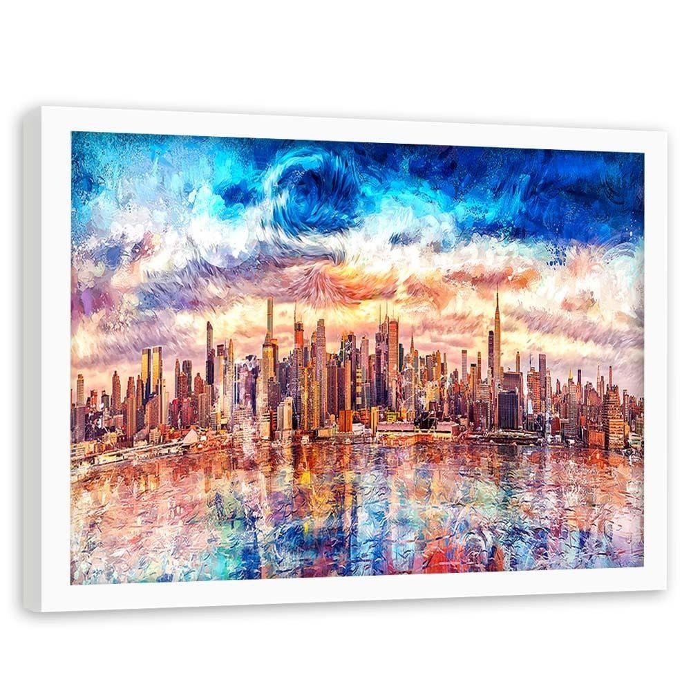 Glezna baltā rāmī - New York City  Home Trends DECO