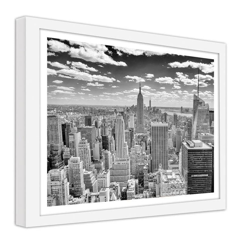Glezna baltā rāmī - New York panorama  Home Trends DECO