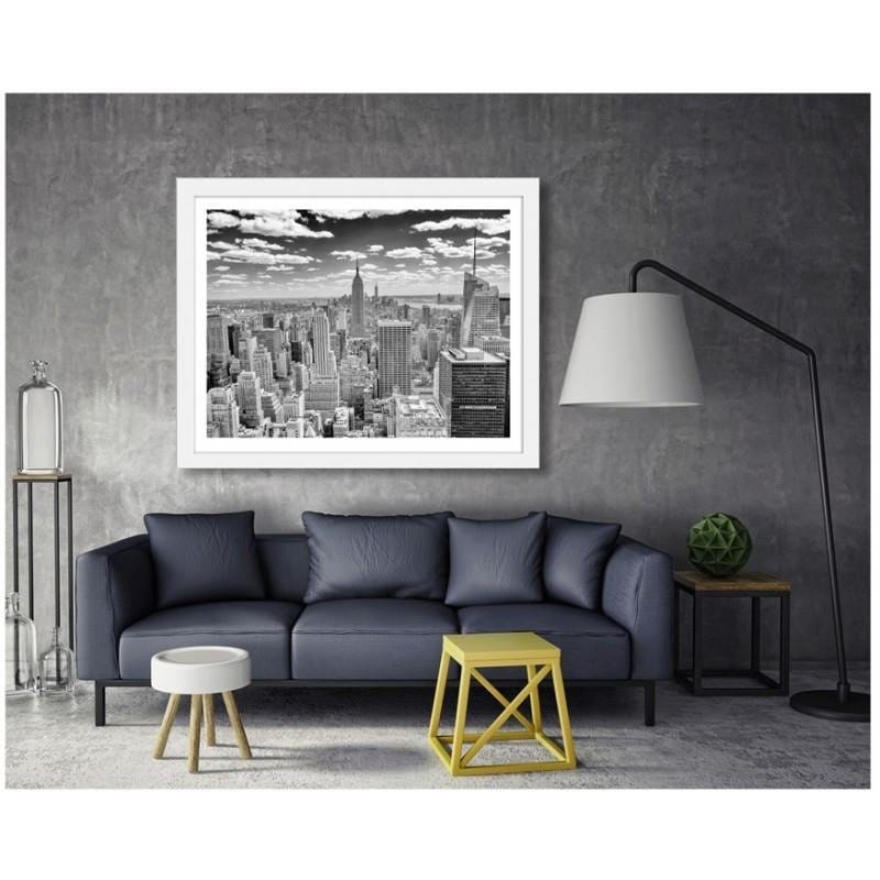 Glezna baltā rāmī - New York panorama  Home Trends DECO