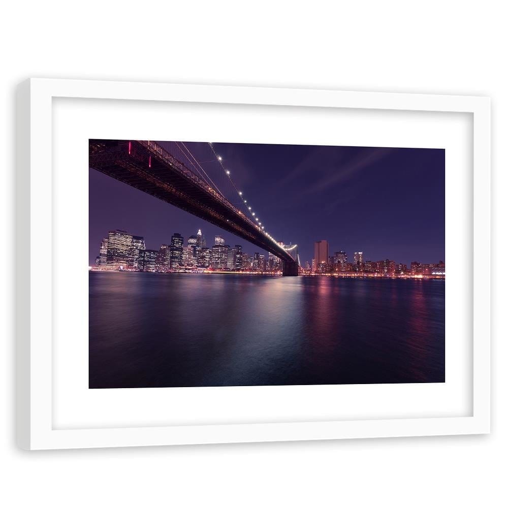 Glezna baltā rāmī - Night City  Home Trends DECO