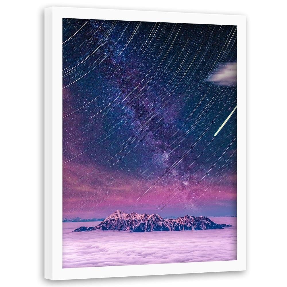 Glezna baltā rāmī - Night Shooting Stars  Home Trends DECO