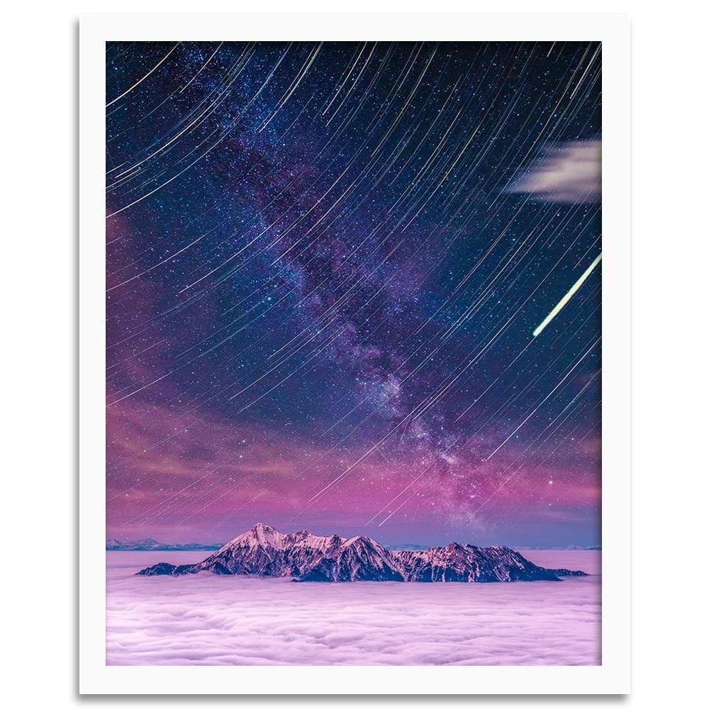 Glezna baltā rāmī - Night Shooting Stars  Home Trends DECO