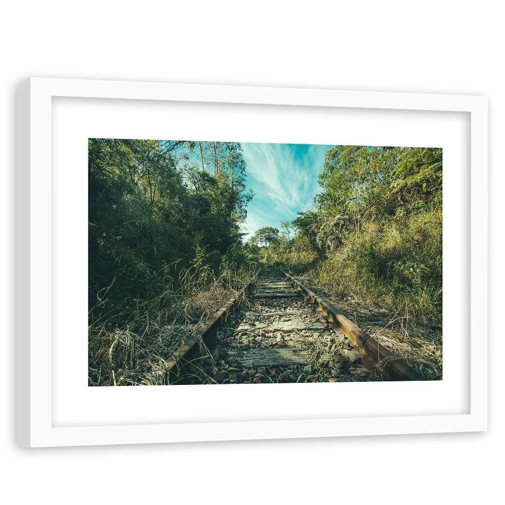 Glezna baltā rāmī - Old Railroad Tracks  Home Trends DECO