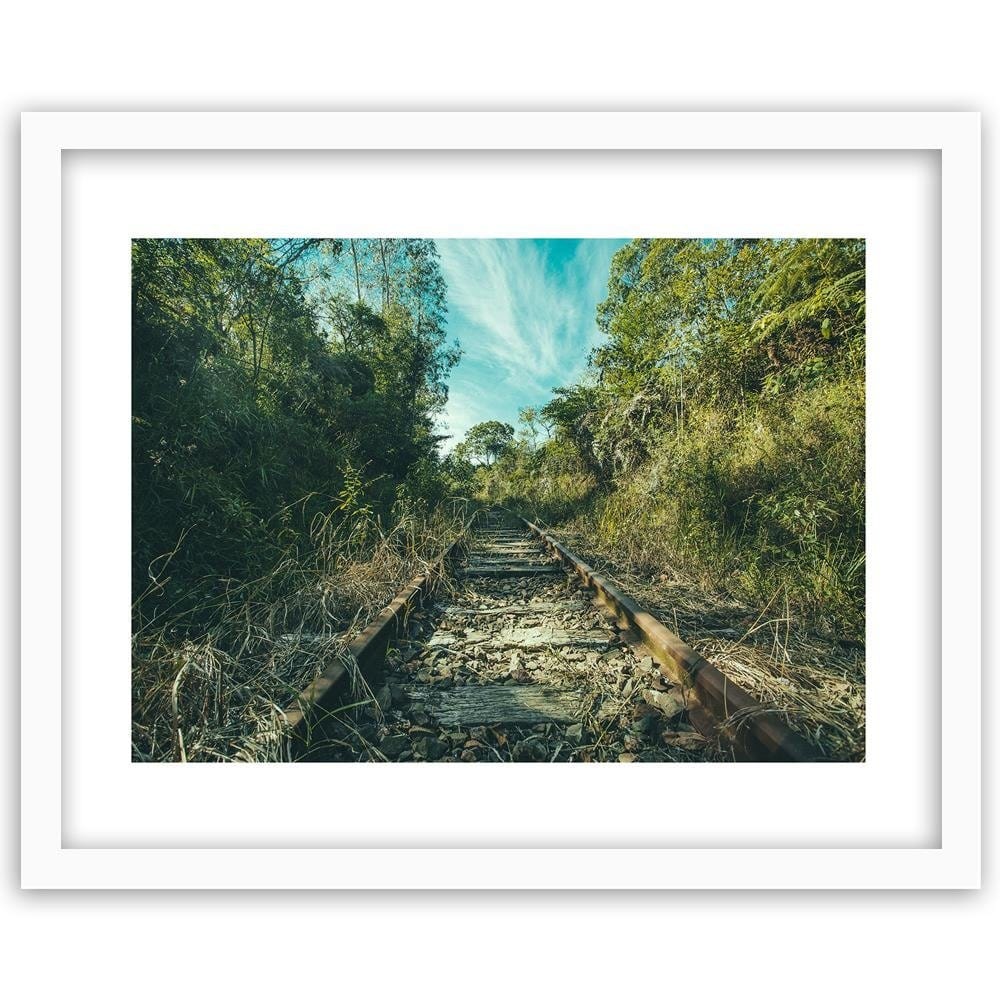 Glezna baltā rāmī - Old Railroad Tracks  Home Trends DECO