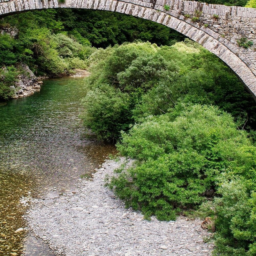 Glezna baltā rāmī - Old Stone Bridge  Home Trends DECO
