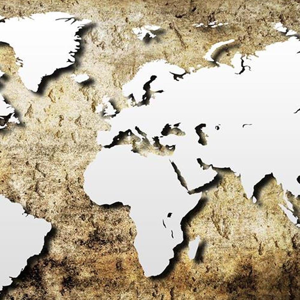 Glezna baltā rāmī - Old Vintage World Map  Home Trends DECO