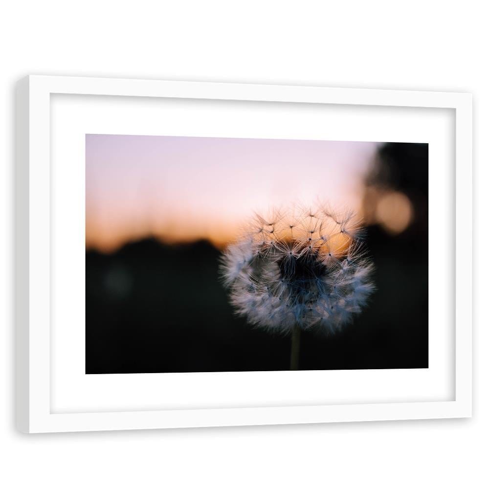 Glezna baltā rāmī - One Of Dandelion  Home Trends DECO