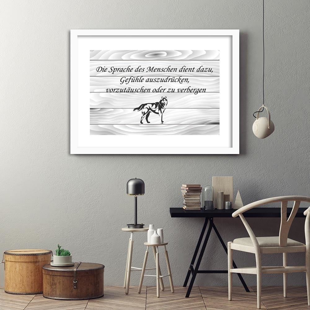 Glezna baltā rāmī - Operative Part Of Huskym  Home Trends DECO