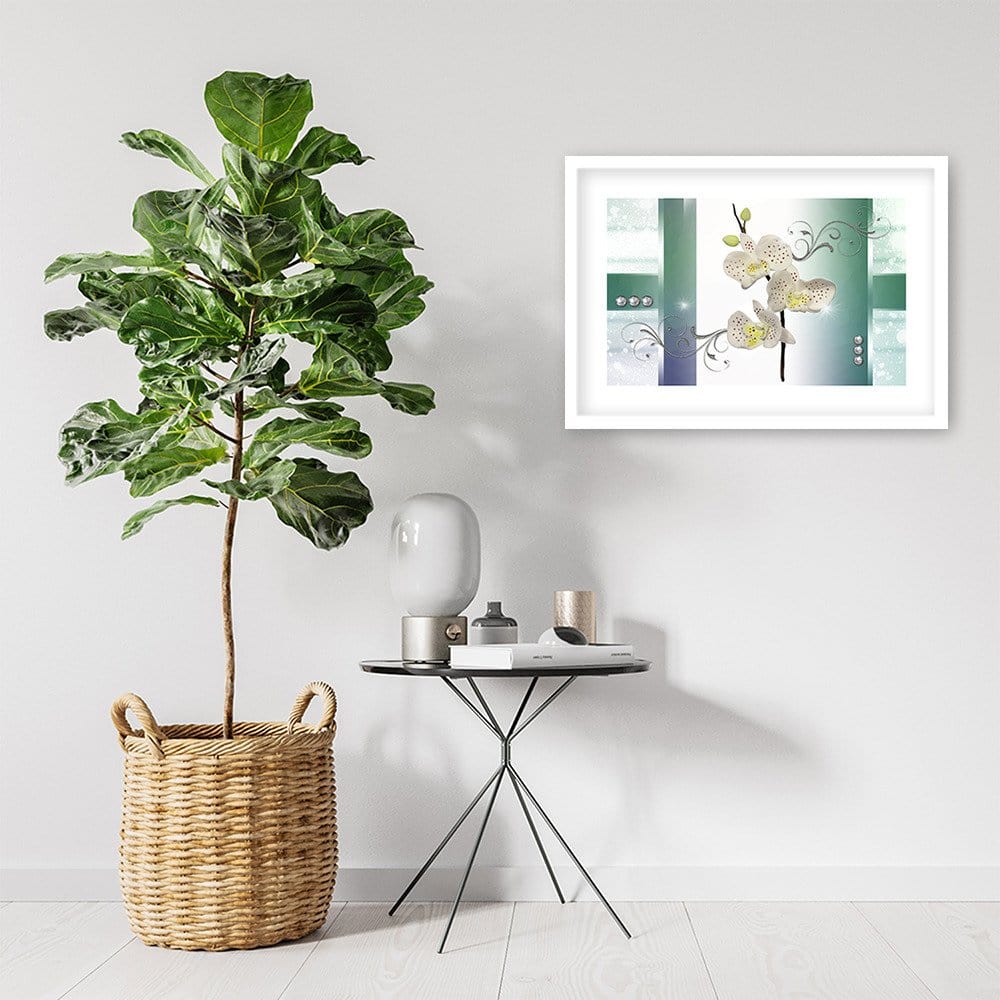 Glezna baltā rāmī - Orchid Speckled  Home Trends DECO