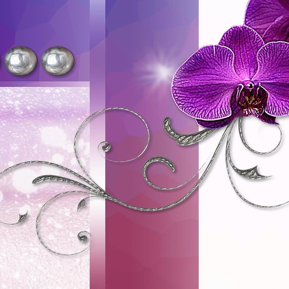Glezna baltā rāmī - Orchids Abstraction 5  Home Trends DECO