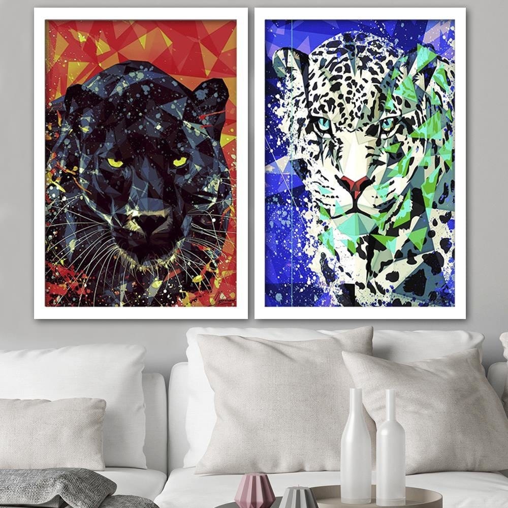 Glezna baltā rāmī - Painted Panther  Home Trends DECO