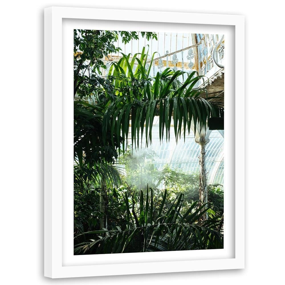 Glezna baltā rāmī - Palm House  Home Trends DECO