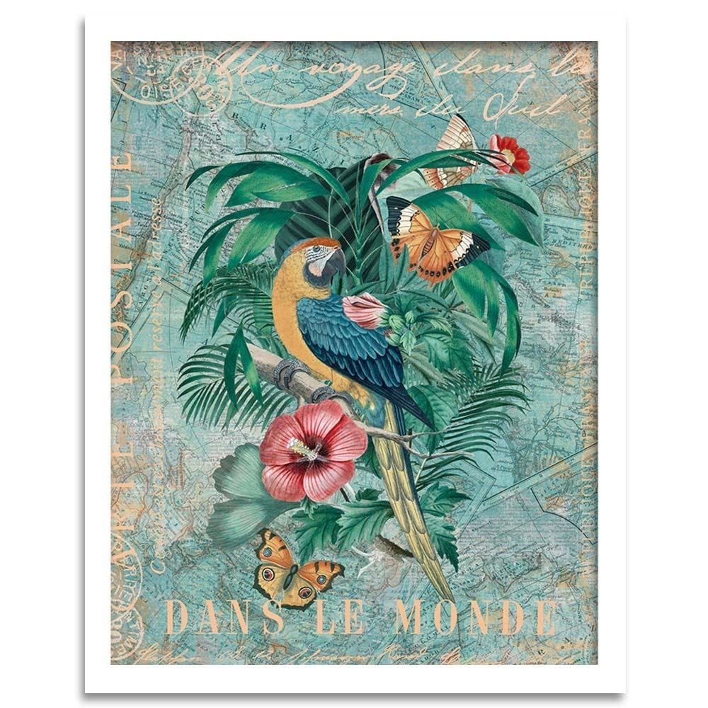 Glezna baltā rāmī - Paradise Climate  Home Trends DECO