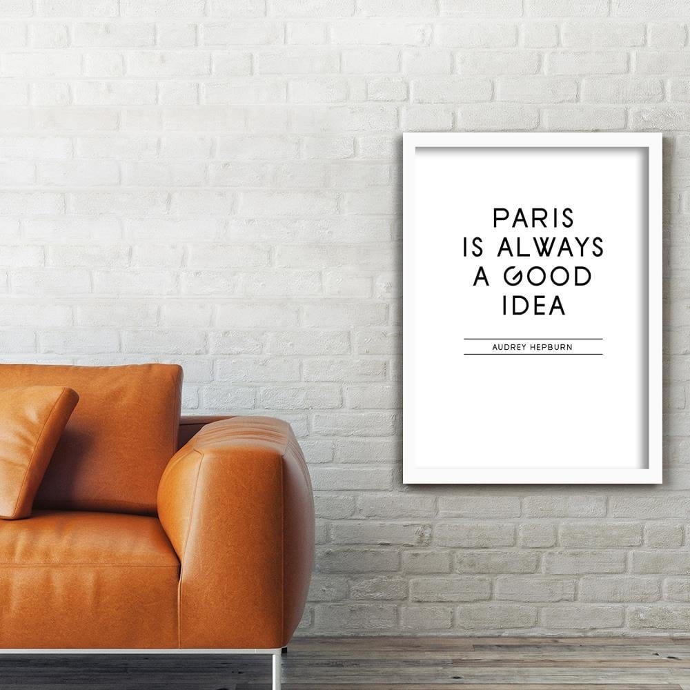 Glezna baltā rāmī - Paris Is A Good Idea  Home Trends DECO