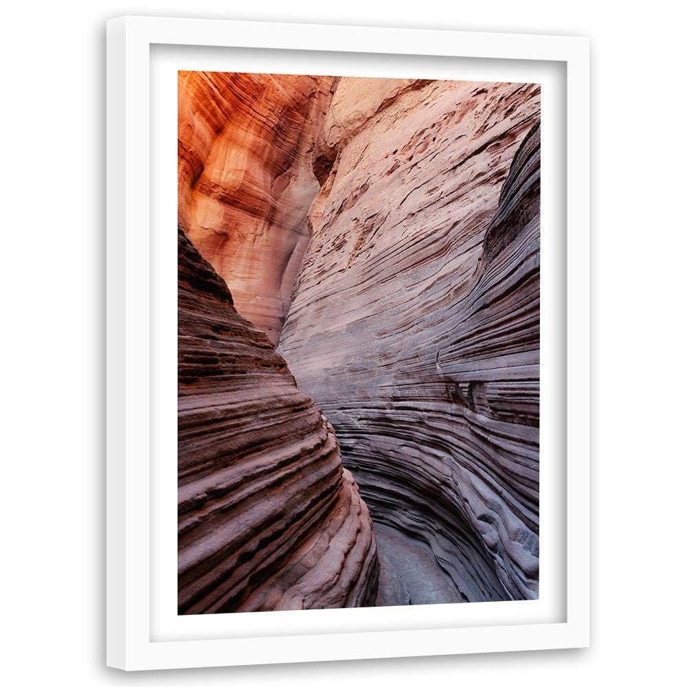 Glezna baltā rāmī - Pass Between The Rocks  Home Trends DECO