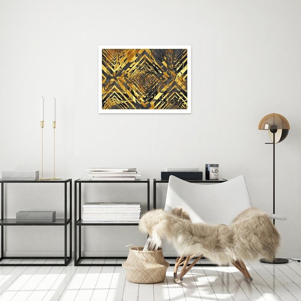 Glezna baltā rāmī - Patterned Abstraction  Home Trends DECO