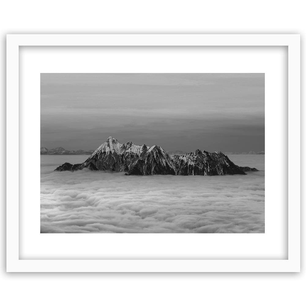 Glezna baltā rāmī - Peaks Above The Clouds 2  Home Trends DECO