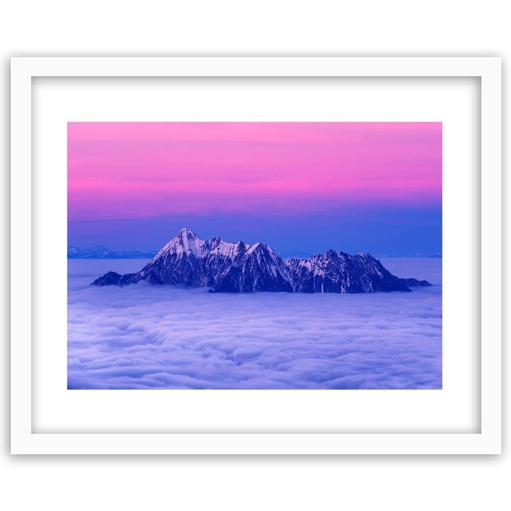 Glezna baltā rāmī - Peaks Above The Clouds 3  Home Trends DECO