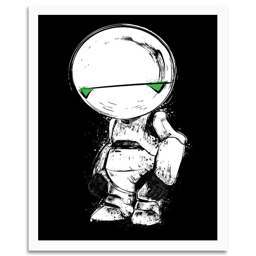 Glezna baltā rāmī - Pessimist Android  Home Trends DECO