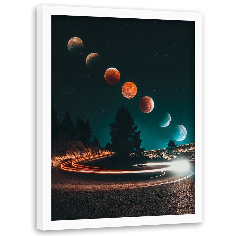 Glezna baltā rāmī - Phases Of The Moon And The Lights  Home Trends DECO