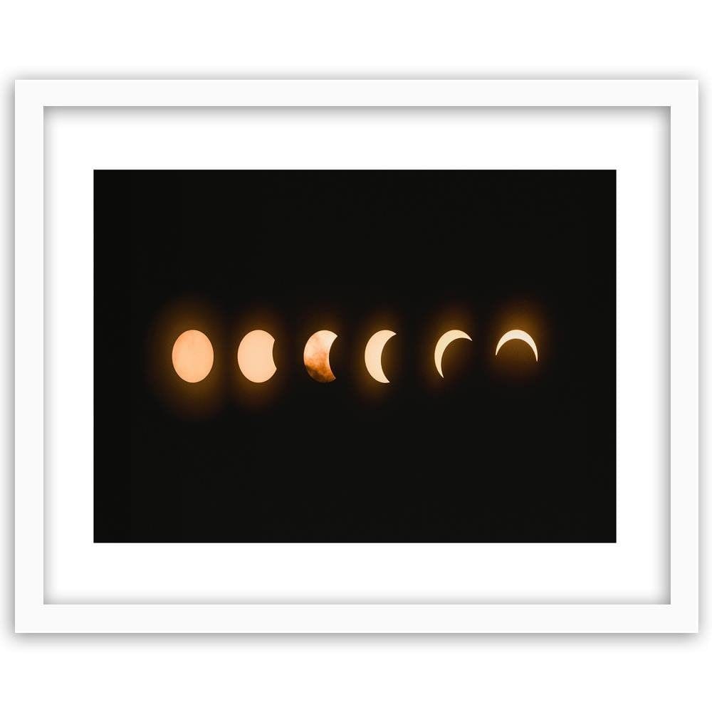 Glezna baltā rāmī - Phases Of The Moon Eclipse  Home Trends DECO
