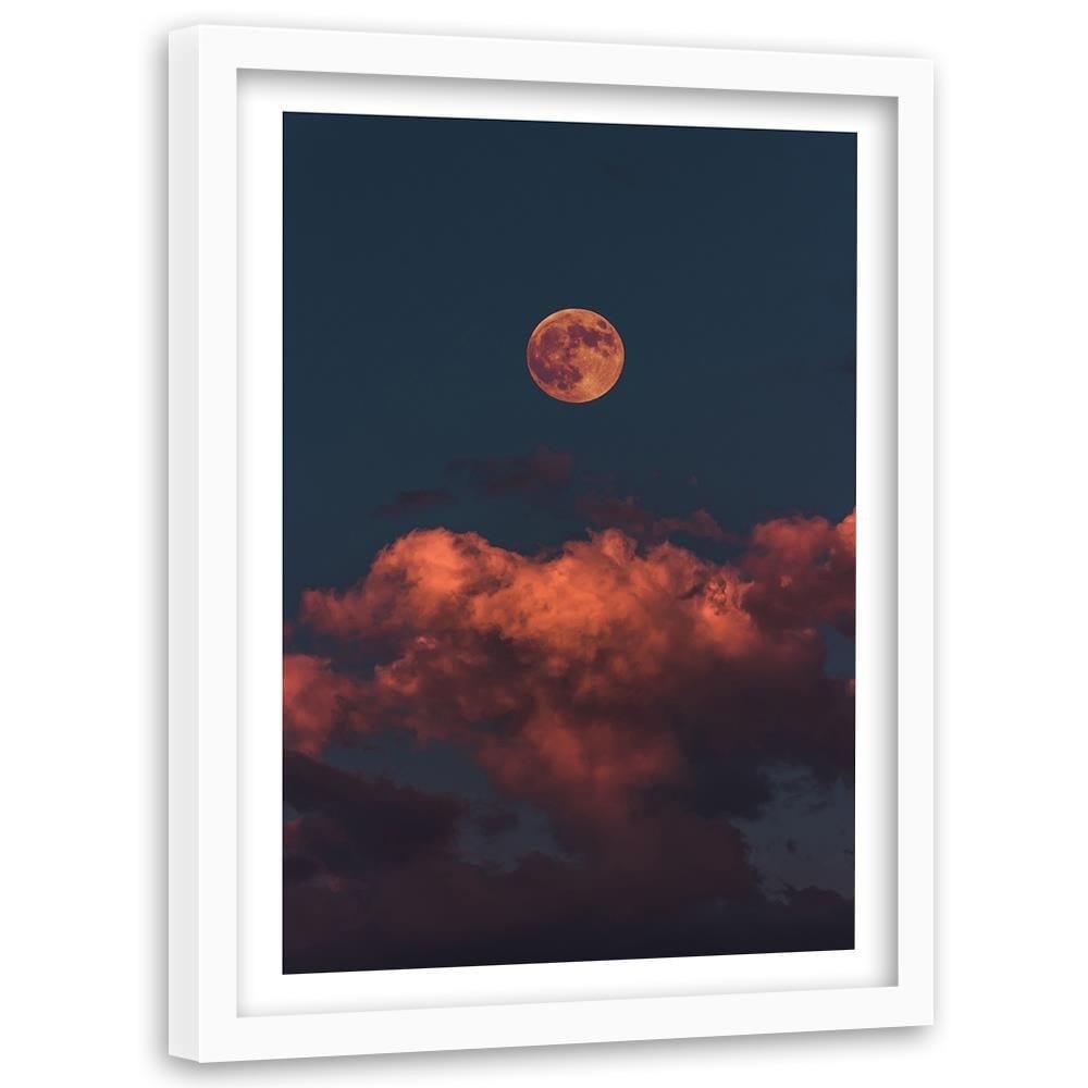 Glezna baltā rāmī - Pink Clouds  Home Trends DECO