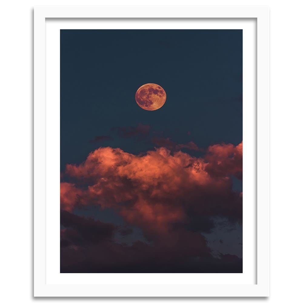 Glezna baltā rāmī - Pink Clouds  Home Trends DECO