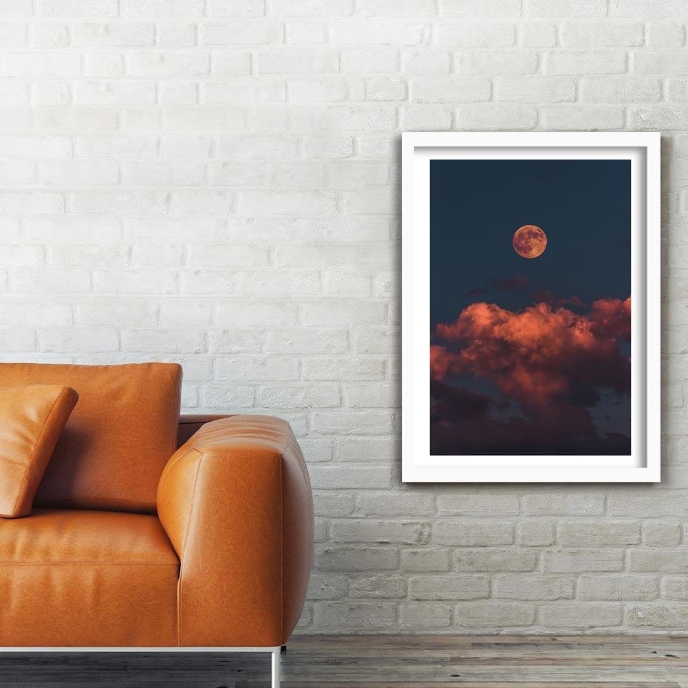 Glezna baltā rāmī - Pink Clouds  Home Trends DECO